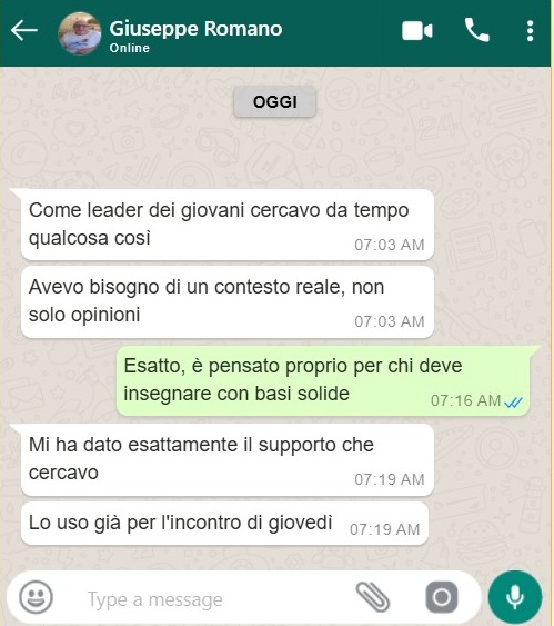 Testimonianza WhatsApp 4